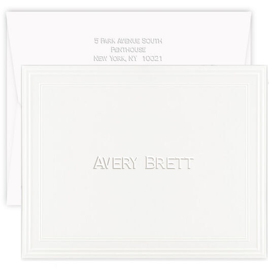 Tradition Folded Note Cards - Embossed